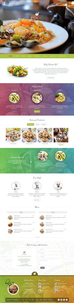 an image of a restaurant website design