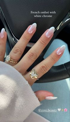 Perfect Grades, Ombre Chrome Nails, White Chrome Nails, Bridal Prep, White Chrome, Her Nails