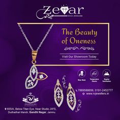 The Beauty of Oneness! Zevar by R.V Jewellers . . . 655/A, Below Titan Eye, Near Studio JW'S, Gandhi Nagar. Jammu ‎ Call us: 0191-2452777, +91 94191-86282 Website: www.rvjewellers.in . . . #Jammu #JammuJewellers #jewellery #jewelry #fashion #earrings #handmade #necklace #gold #accessories #silver #love #style #ring #jewellerydesign #jewels #handmadejewelry #bracelet #diamond #rings #diamonds #wedding #jewelrydesign #indianjewellery #design #jewellerylover #onlineshopping Titan Eye, Jewelry Promotion, Formal Men Outfit, Bracelet Diamond, Accessories Silver, Indian Jewellery, Handmade Necklace, Necklace Gold, Alex And Ani Charm Bracelet