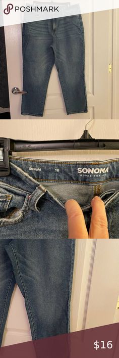 SONOMA STRAIGHT LEG WOMENS JEANS ANKLE LENGTH MED. WASH 16 - VERY GENTLY WORN Ankle Length Jeans, Womens Jeans, Lost Weight, Five Star, Straight Cut, Jeans Straight, Ankle Length, Straight Leg, Women Jeans