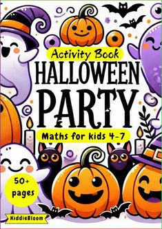 Get ready for a spook-tacular learning adventure with Halloween Party Maths! Designed for kids aged 4-7, this fun-filled activity book combines Halloween-themed puzzles and math challenges to make learning numbers, counting, addition, and subtraction exciting. Join friendly ghosts, playful pumpkins, and cheeky bats on a math journey,  matching games, and trick-or-treat counting challenges. With over 50 pages of engaging activities, these worksheets are perfect for building essential math skills while having Halloween fun! Whether at home or in the classroom, your little kids will love solving puzzles that bring the Halloween spirit to life. Features: Fun math activities tailored to ages 4-7 Halloween-themed puzzles and games Boosts counting, addition, subtraction, and pattern recognition P Ghost Preschool, Abc Workbook, Spooky World, Fun Math Activities, Math Challenge, Halloween Words, Friendly Ghost, Interactive Book, Learning Numbers