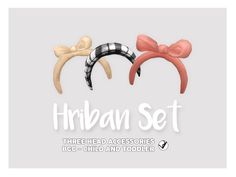 three head accessories for children and toddlers with the words urban set in white letters