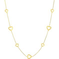 Olas d'Oro 17 Necklace - 14K Yellow Gold Open Heart on Box Chain Adjustable Necklace Timeless Symbol, Symbol Of Love, Pure Elegance, Tennis Necklace, Open Heart, Adjustable Necklace, Heart On, Love Symbols, Metal Necklaces