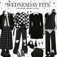 Anime Punk Outfits, Nancy Downs Outfit Ideas, Addams Family Outfit Ideas, Addams Family Inspired Outfits, Addams Family Aesthetic Outfits, Enby Goth, Wednesday Fits, Wednesday Inspired Outfit, Goth Casual Outfits