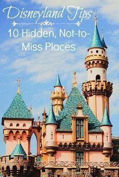 the front cover of disneyland tips 10 hidden, not - to - miss places book