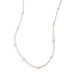 Diamond Droplet Chain - 16"-Our classic 14k gold cable chain scattered with .28 cts of floating diamond is an elegant everyday piece you’ll never take off. Layering Chains, Sisters Jewelry, Chunky Gold Chain, Three Sisters, Vintage Inspired Design, Gold Chain Necklace, Simple Necklace, Minimalist Jewelry, Cable Chain