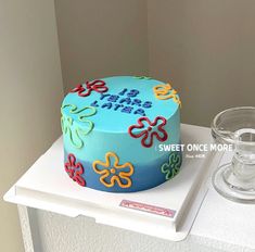 Cakes From Cartoons, Spongebob Cake Years Later, 26 Years Later Spongebob Cake, Small Spongebob Cake, Spongebob 18th Birthday Cake, Cartoon Bday Cake, Spongebob Bday Cake, Simple Spongebob Cake, Sponge Bob 16th Birthday Cake