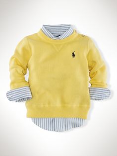 Crewneck Sweater - Infant Boys Sweaters - RalphLauren.com Boy Easter Outfit, Boys Easter Outfit, Infant Boys, Boys Easter, Easter Outfit, Boys Sweaters, Baby Cardigan, Baby Outfits