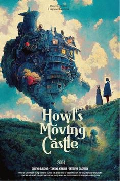 the movie poster for howl's moving castle