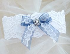 Wedding Dresses Blue, Dusky Blue Wedding, Parisian Blue, Wedding Garter Blue, Wedding Dress Organza, Bow Wedding, Bow Ideas