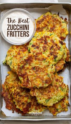 the best zucchini fritters in a pan