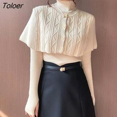 Shipping: Worldwide Express Shipping AvailableDelivery time: 7-15Days Fast ShippingReturns: Fast refund, 100% Money Back Guarantee.Brand Name: JWYLQClothing Length: RegularMaterial: PolyesterMaterial: CottonDecoration: NONECollar: TurtleneckElasticity: High StrecthSleeve Style: RegularStyle: CasualPattern Type: SolidFit Type: Loose FitOrigin: Mainland ChinaCN: ZhejiangSeason: Autumn/WinterSleeve Length(cm): FullThickness: Thick （Winter)Material Composition: knittingPattern: Loose-fittingPercenta Crochet Hooded Scarf, Elegant Tops, Women Turtleneck, Sophisticated Outfits, Ruffle Sweater, Sweater Tops, Womens Turtleneck, Korea Fashion, Fantasy Fashion