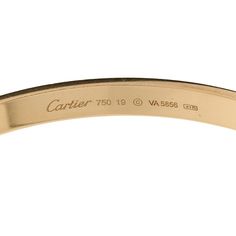 This is an authentic CARTIER 18K Yellow Gold LOVE Bracelet size 19. The bracelet is crafted of 18 karat yellow gold and features the signature engraved LOVE screw motifs throughout the bangle. The bracelet also features the new Cartier screw system that prevents the removal of the screws when opening the bangle. Gold Love Bracelet, Love Bracelet, Love Bracelets, Bracelet Sizes, Cartier, Screw, Bangles, Yellow Gold, Bracelet