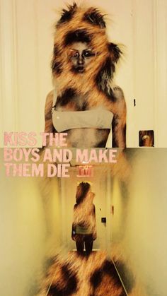 a poster with the words kiss the boys and make them die