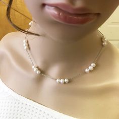 "* FW Pearl Necklace * free shipping in US, ship out from new jersey, worry free -Type: Round Off Freshwater Pearl -Grade: A-AA,  very Good Luster -Size: 6-7-8mm pearl -Length:17''-36\" (can be changed if order) -Color: ivory white pearl -Finding: sterling silver spring clasp/925 chain -Weight: Approx 60g,  -Shipping: First Class Air Mail in next 24hr Business day -Package: Gift bag or small Box #N202 Guarantee: 14 Days Guarantee Exchange or Full refund I also have same style earring, please check the list: https://www.etsy.com/listing/207423942/freshwater-pearl-earring-natural-white?ref=shop_home_active_15 Bracelet: Special customer order is welcome!" Classic White Hypoallergenic Necklace, Nickel-free White Necklace For Formal Occasions, Formal White Nickel-free Necklace, Beach Glass Necklace, Lampwork Necklace, Round Off, Beachglass Jewelry, Pearl Necklace Earrings, Natural Stones Necklace