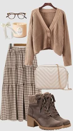 #fashion #fashionista #outfits #outfitoftheday #outfitstyle #outfitideasforwomen #outfitidea #outfits4Office #midiskirtoutfits #mididenimskirtoutfit #outfitsForShortWomen #Casualoutfits #trendyWinterOutfit Stile Blair Waldorf, Adrette Outfits, Fest Outfits, Modesty Outfits, Cute Modest Outfits, Cottagecore Outfits, Trendy Fall Outfits, Cooler Look