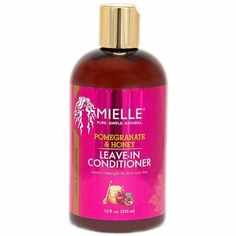 Mielle Organics Pomegranate and Honey Leave-In Conditioner penetrates each hair strand adding moisture and sealing it in. Not only does this product add shine, it prevents frizz without weighing down the hair and aids in detangling. Moisturizes Conditions Detangles Color-Safe, pH Balanced Free of Sulfates, Parabens, Phthalate, Mineral Oil, Silicone, Gluten and Artificial Colors Directions: Apply a generous amount to sectioned hair after conditioning. Work through with wide tooth comb. Leave-in a Mielle Organics, Babassu Oil, Organic Hair Care, Curly Hair Types, Type 4 Hair, Hair Care Brands, Rosemary Mint, Sulfate Free Shampoo, Lucy Hale