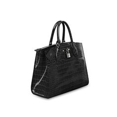 LOUIS VUITTON® - City Steamer Mm - Black Luxury Bags For Business Trips, Luxury Textured Leather Bags, Elegant Engraved Bags For Formal Occasions, Louis Vuitton City Steamer, Louis Vuitton Luggage, Nicolas Ghesquiere, Louis Vuitton Official, Business Bag, Cruise Ship