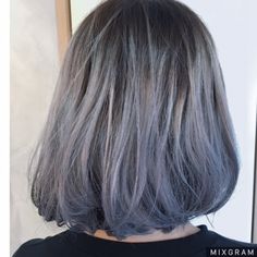 Hair Colour Ash Grey, Ash Grey Hair Short, Blue Ash Hair Color, Blue Gray Hair Color, Ash Green Hair Color, Hair Colour Grey, Grey Purple Hair, Grey Blue Hair, Blue Gray Hair