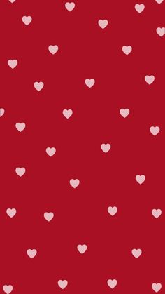 a red background with white hearts on it