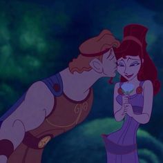 the prince and princess kissing each other