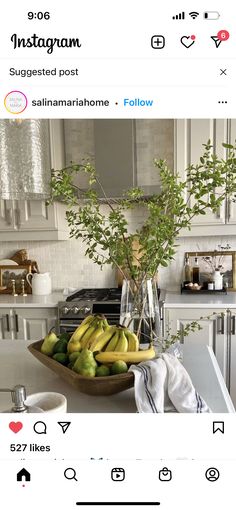 a bunch of bananas sitting on top of a kitchen counter