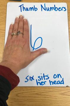 a person's hand on top of a piece of paper that has writing on it