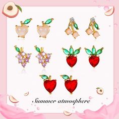 Product Specification: Length: 0.39 inColor GoldStock number 7234Metal Medical Zircon, AlloyFor FemaleWeight 2g Package Includes: 1 x Hugetomato earrings1 x Box from HugeTomato Summer Fruit Design Earrings, Pink Fruit Design Earrings, Pink Fruit Design Jewelry, Summer Pink Fruit Design Earrings, Summer Pink Earrings With Fruit Design, Trendy Pink Fruit Design Earrings, Peach Earrings For Summer Gift, Peach Strawberry, Gold Stock