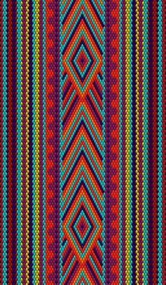 an image of a colorful pattern that looks like it has been made out of yarn