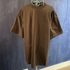 This Is A Really Nice Material. The Color Looks Brown Yet Sort Of Gray. It’s Hard To Get A Good Photo, But I Think It Looks A Little More Dark Gray (To Me), But It Does Have Tones Of Brown. Brown Short Sleeve Tops With Letter Print, Gray Oversized Short Sleeve Top, Brown Short Sleeve Shirt For Streetwear, Gray Oversized Short Sleeve Shirt, Oversized Gray Short Sleeve Shirt, Brown Basic Short Sleeve Shirt, Basic Brown Short Sleeve Shirt, Brown Relaxed Fit Tops With Letter Print, Casual Brown Shirt With Letter Print