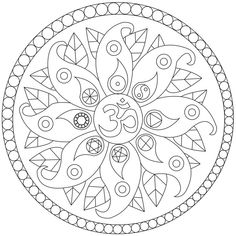 a black and white drawing of a circular design