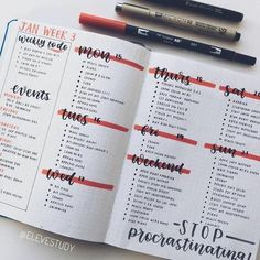 Bullet Journal Lettering, Diario Bullet, Instagram Journal, Stop Procrastinating, Bullet Journal Notes, Bullet Journal Weekly Spread