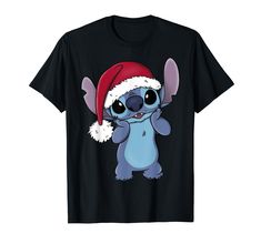 PRICES MAY VARY. Officially Licensed Disney Lilo & Stitch Apparel for Women - Men - Youth - Toddler; Lilo & Stitch T-Shirt; Holiday T-Shirt: Seasonal; Christmas; Vintage; Disneyland; Disney+; Disney Plus; Disney World; Birthday; Present; Gift; Stitchmas 19DNLS00069A-001 Lightweight, Classic fit, Double-needle sleeve and bottom hem Disney World Birthday, Stitch Portrait, Christmas Santa Hat, Stitch Christmas, Disney Lilo, Christmas Santa, Santa Hat, Disney, Christmas