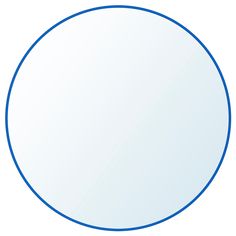 a round blue frame on a white background with no lines in the middle and one line at the bottom