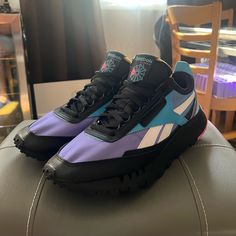 **Reebok Classic Legacy **Sneaker Shoe **Size: 12 **Condition: 9/10 **Colorway: ‘Radiant Aqua’ **Size Does Not Fit Anymore Purple Round Toe Sneakers For Running Errands, Purple Athleisure Sneakers For Errands, Purple Sneakers With Boost Midsole For Casual Wear, Purple Casual Athleisure Sneakers, Purple Sporty Sneakers With Rubber Waffle Outsoles, Purple Sporty Running Shoes For Streetwear, Sporty Purple Running Shoes For Streetwear, Purple Running Shoes With Cushioned Footbed For Streetwear, Purple Low-top Running Shoes For Streetwear