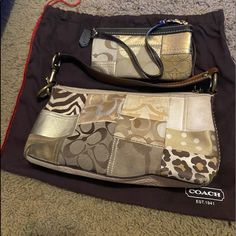 So Cute, Comes With Dust Bag And Wallet, In Literally Perfect Condition, I Have Never Used It Coach Beige Bag With Zipper Pouch, Coach Multicolor Clutch Bag, Multicolor Coach Clutch Bag, Kate Spade Purse Pink, Coach Parker, Louis Vuitton Multi Pochette, Multi Colored Bag, Burberry Glasses, Oxblood Leather