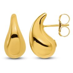 Polished to a bright shine, these Italian-made teardrop stud earrings are a must-have. 14K yellow gold Friction backs Made in Italy From the Blue Nile X Jared collection Anniversary Teardrop Earrings With Shiny Finish, Modern Yellow Gold Teardrop Earrings For Anniversary, Yellow Gold Teardrop Earrings For Formal Occasions, Yellow Gold Pear-shaped Earrings For Gift, Yellow Gold Pear-shaped Fine Jewelry Earrings, Yellow Gold Pear-shaped Earrings As Gift, Pear-shaped Yellow Gold Earrings As Gift, Pear-shaped Yellow Gold Earrings For Gifts, Yellow Gold Briolette Teardrop Earrings For Formal Events