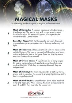 the instructions for how to use magic masks