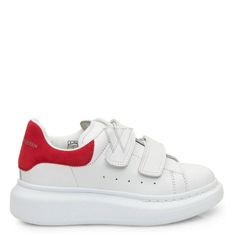 Alexander McQueen Kids Sneakers. SKU: 687070 WHX12 9676. Vamp Style: Velcro. Alexander Mcqueen Kids Larry Velcro Oversized Sneakers. Made from soft calfskin leather, this pair of calf leather sneakers features a round toe, velcro fastening, contrasting heel counter, panelled design, and an oversized rubber sole with signature stamp design. Made in Italy. Please visit the brand website for sizing information. Vamp Style, Signature Stamp, Brand Website, Versace Watch, Denim Shoes, Crossbody Messenger Bag, Stamp Design, Kids Sneakers, Panel Design