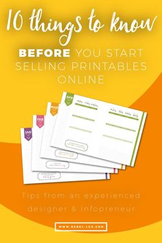 an image of a yellow background with the words 10 things to know before you start selling print