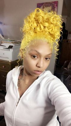 Dyed Natural Hair, Human Virgin Hair, Hair Laid, Yellow Hair, Love Hair, Black Girls Hairstyles, Weave Hairstyles, Pretty Hairstyles, Hair Looks