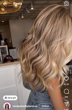 Blonde Highlights Mid Length Hair, Almond Blonde Hair, Half Head Foils Blonde, Biscuit Blonde, Medium Length Blonde Hair, Blonde Hair Goals, Pretty Blonde Hair, Bronde Hair