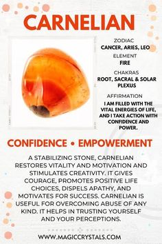 Carnelian Meaning, Magic Crystals, Healing Crystals Meanings, Carnelian Crystal, Orange Crystals