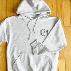 Monogrammed Hoodie- Embroidered Hoodie- Personalized Sweatshirt- Monogrammed Pullover Gray Cotton Crew Hoodie, Basic Cotton Crew Hoodie, Gray Hoodie With Embroidered Logo For Fall, Gray Embroidered Logo Hoodie For Fall, Gray Fall Hoodie With Embroidered Logo, Gray Embroidered Logo Hoodie Sweatshirt, Gray Hoodie Sweatshirt With Embroidered Logo, Gray Winter Hoodie With Embroidered Logo, Fall Cotton Hoodie With Letter Embroidery