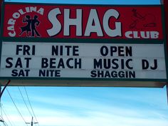 the sign for shag's friday night club