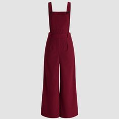 Black Buttons Adorable Style Wide Leg Trousers, Corduroy Jumpsuit, Coffee Date Outfits, Colorful Wardrobe, Corduroy Overalls, Red Jumpsuit, Classic Wardrobe, Boutique Tops, Cozy Outfit