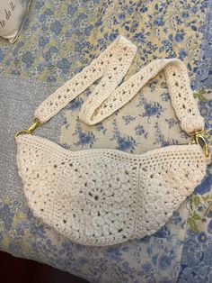 "Hand crocheted crossbody bag with adjustable strap made with acrylic yarn. Purse Measurements are 15\" x 7\" not including strap. Colors available are cream, pink, pink and white and light gray. I will be glad to make to order if need another color." Yarn Purse, Crocheted Purse, Crochet Crossbody Bag, Crochet Purses, Pink Pink, Hand Crochet, Acrylic Yarn, Light Gray, Purses And Handbags