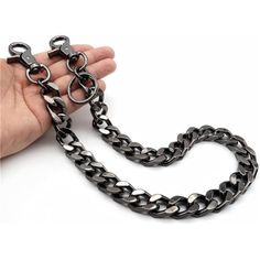 * Color Is Gunmetal Black * Width(Thickness Of Chain) : Approx. 9/16 Inch(14.0mm), Thick & Heavy Duty Chain * Overall Length Including Clasp(End To End) : Approx. 17 Inches(450mm) / Approx. 24 Inches(610mm) * Overall Weight : The 17 Inches Is Approx. 6.5 Oz(185 Grams) / The 24 Inches Is Approx. 8.0 Oz(226 Grams) * Made Of High-Gloss Polishing & Quality Plating Finished Steel Chain With Zinc Tin Alloy Snap Hook Lobster Clasps * The Newtro Wallet Chain Is A Great Addition To Trendy Fashion. A Wall Edgy Black Metal Chain Belt, Girl Biker, Chain Pants, Jeans Chain, Wallet Chains, Pant Chains, Mens Hats Baseball, Motorcycle Pants, Silicone Iphone Cases