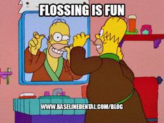 Dental Flossing, Dental Quotes, Dental Posts, Dental Art, Dental Cleaning, Dental Humor, Dental Floss, Homer Simpson