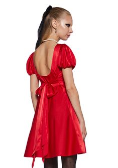 cuz you got a hawt date bb! Be their fiery fantasy in this satin mini A-line dress that has a scoop neck, cap sleeves, a sash tie closure on the back N' a side zip closure. Red Short Sleeve Dress With Bow, Red A-line Dress With Bow, Chic Red Mini Dress With Bow, Sleeveless Red Mini Dress With Built-in Bra, Sassy Outfit, Cute Heels, Girly Accessories, Kawaii Fashion, Satin Dresses